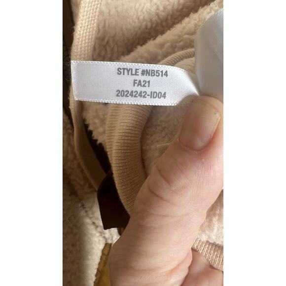 Madewell Cream Sherpa Utility Jacket with Brown Pocket Accents - Picture 4 of 12